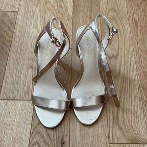 Nine West rose gold heeled sandals